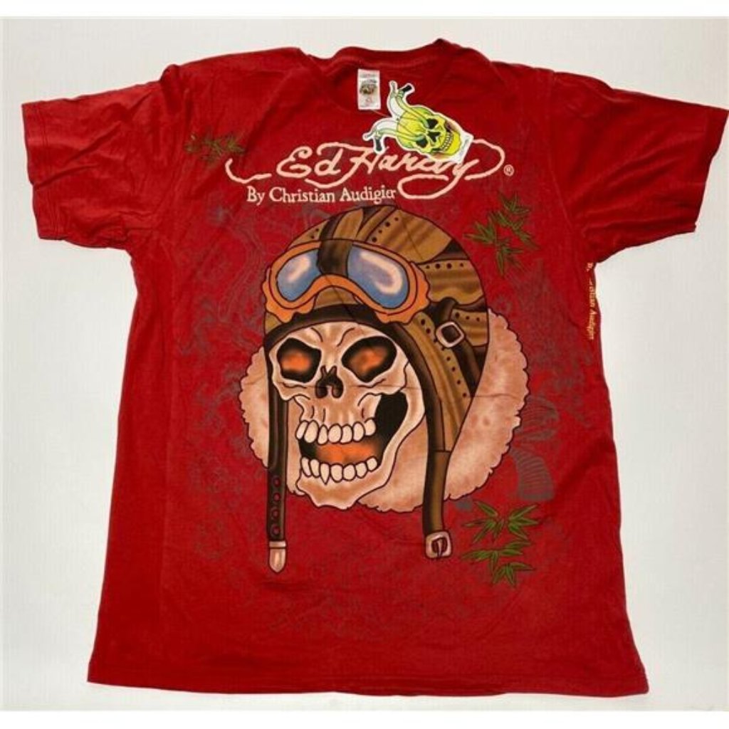 Awesome Racing Authentic New Vintage Men's Ed Hardy T-Shirt Kamikaze Fashion Ico
